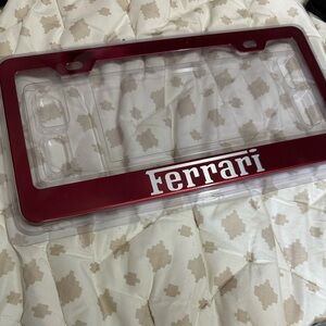 Ferrari license plate frame stainless with the laser cut